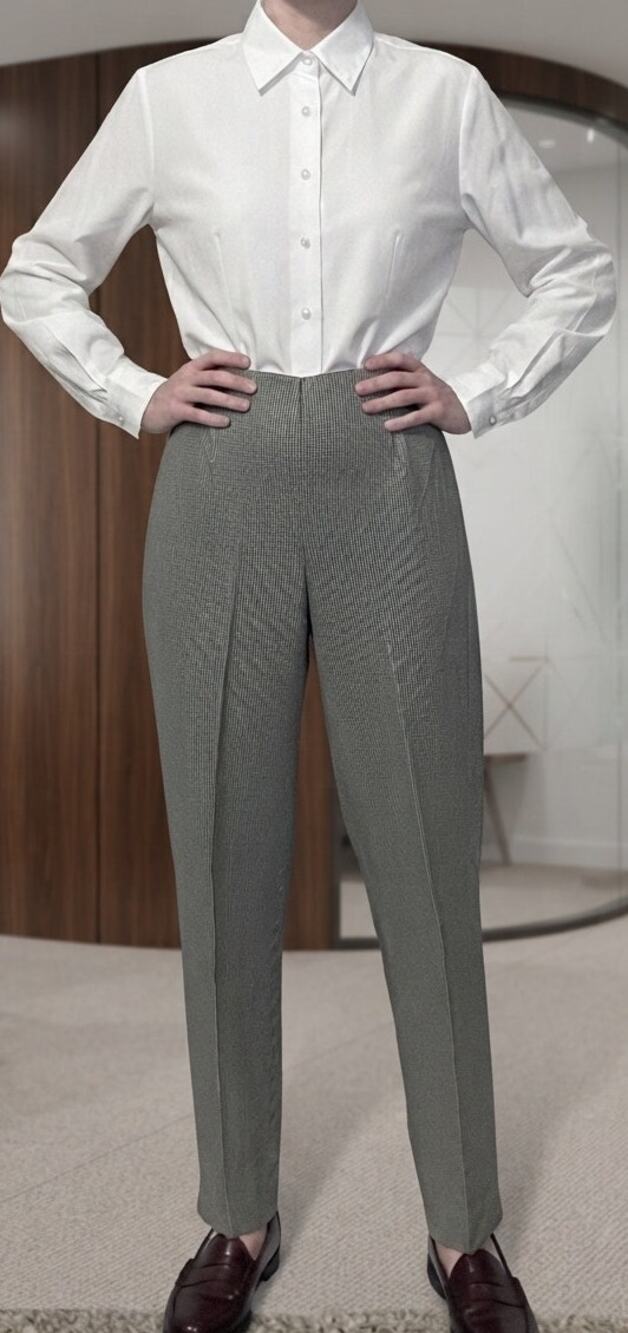 Vintage Talbot's Houndstooth Side Zip Tapered Leg Trousers